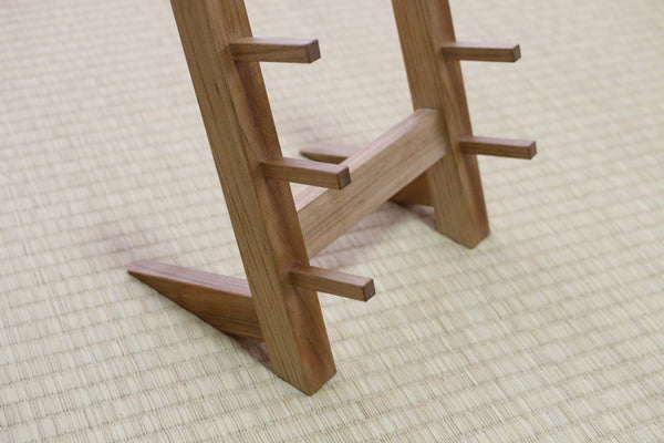 ibuki Japanese Yama Sakura wooden knife stand display shelf holder tower rack kit for 3 knives