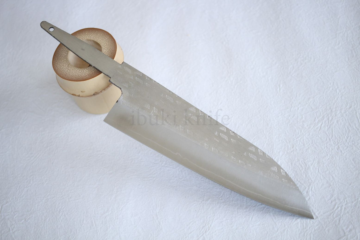 Ibuki hammered VG10 blank blade Santoku Custom knife Making 165mm push