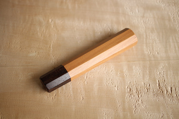 Japanese Yama sakura cherry octagon wooden Wa handle blank shitan bolster 140mm