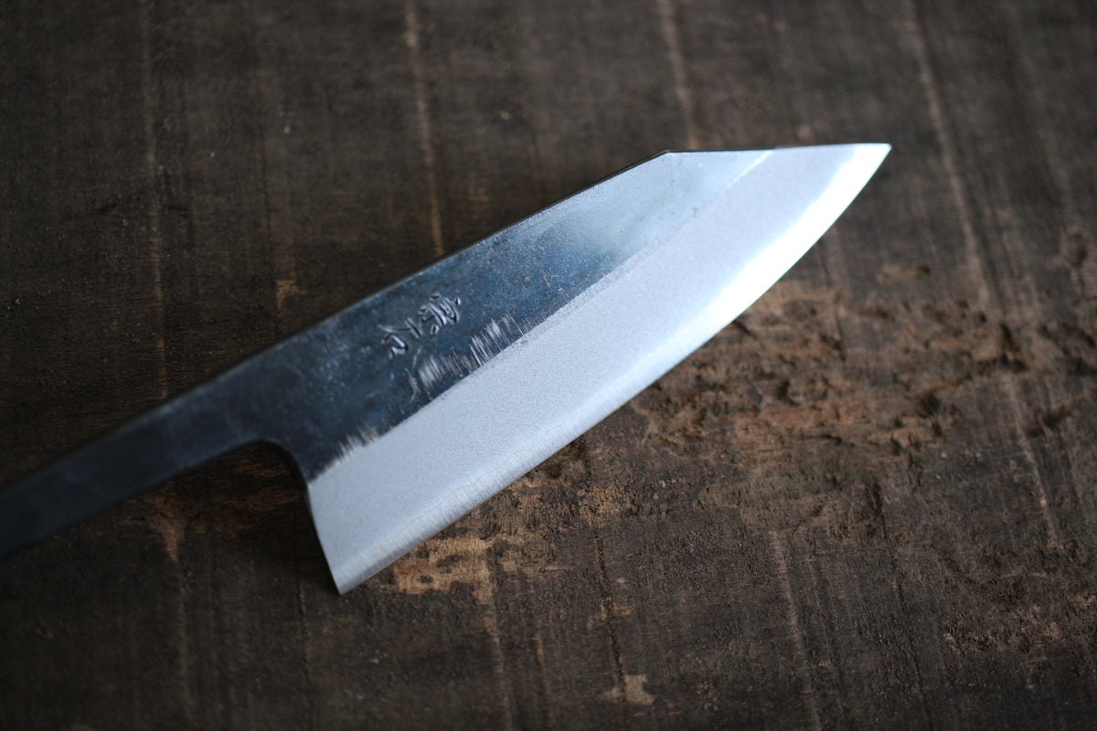 Blue-2 blackened finish small kitchen knife walnut handle – 徳蔵刃物 TOKUZO  KNIVES