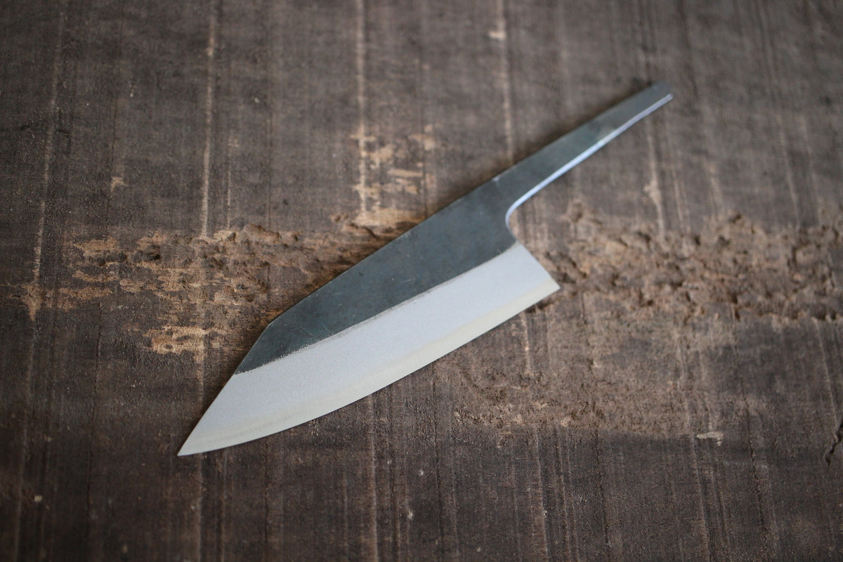 Blue-2 blackened finish small kitchen knife walnut handle – 徳蔵刃物 TOKUZO  KNIVES