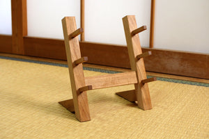 New arrival of Japanese wooden knife stand tower rack made of Yama sakura wood