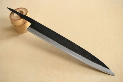Neu eingetroffen sind die handgeschmiedeten Kiritsuke-, Sashimi- und Deba-Messer von Kosuke Muneishi