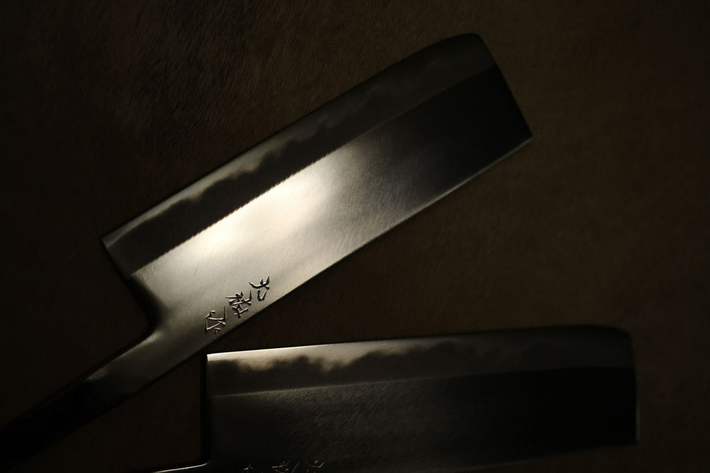 Ny ankomst af Daisuke blankt blad håndsmedet hvid 1 stål Mirror Finish Nakiri kniv 150mm og 170mm.