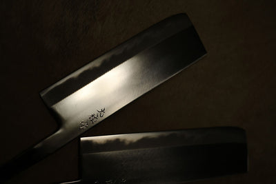 Neu eingetroffen: Daisuke Blanko-Klinge aus handgeschmiedetem weißem 1-Stahl-Nakiri-Messer mit Spiegelfinish, 150 mm und 170 mm.