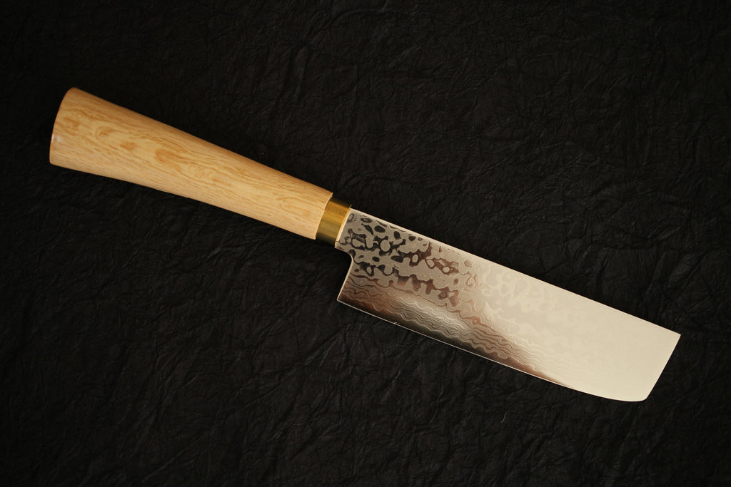 New arrival of Japanese Quercus myrsinifolia wooden handle blank brass bolster 150mm