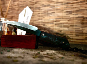 Custom full tang knife white 2 steel from Spencer H, United States.