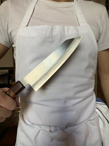 Maßgeschneiderte Kiritsuke-Messer schärfen. Kundenbild von K.M. Singapur