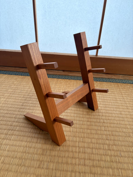 Outlet Ibuki Japanischer Yama Sakura Messerständer aus Holz, Ausstellungsregal, Turmregal-Set für 3 Messer