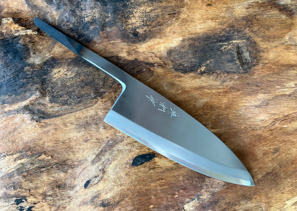 ibuki tanzo Sasaoka blankt blad smidd blå #2 stål Deba kniv 150mm