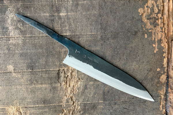 outlet ibuki tanzo blank blade forged blue #1 steel Kurouchi Petty knife 135mm