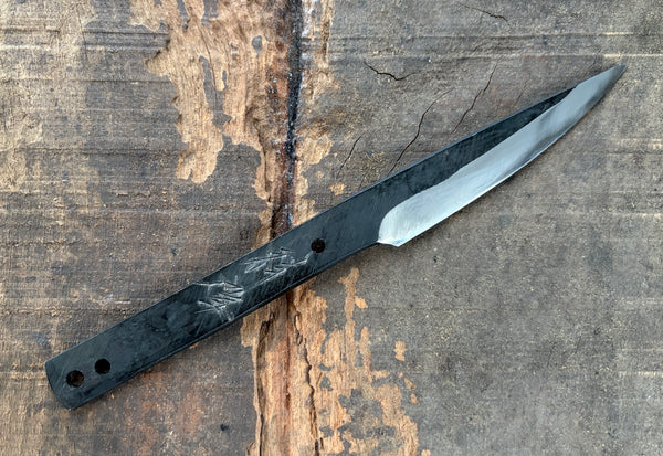 outlet Shokei blank blade Custom knife Making Kurouchi white 2 steel Full tang knife 88mm