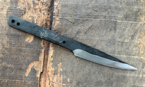 outlet Shokei blank blade Custom knife Making Kurouchi white 2 steel Full tang knife 88mm