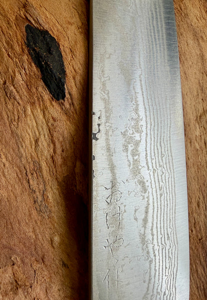 outlet Nickel Damascus Hand forged Ginsan Okeya Kiritsuke Santoku knife blank blade 165mm