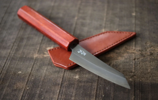 Kuroturi ginsan mano forjado kiritsuke hoja fija cuchillo personalizado que hace el kit para principiantes 90mm