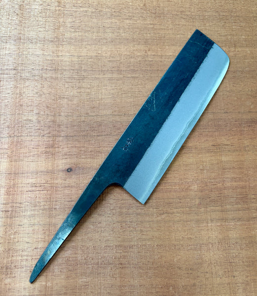 outlet Kosuke Muneishi Hand forged blank blade Blue #2 steel Kurouchi Nakiri knife 160mm