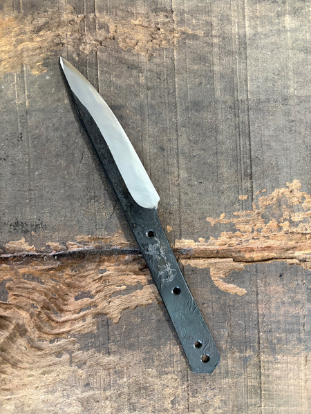 Outlet AAB Shokei blank blade Kurouchi white 2 steel Hanmaru full tang Knife 107mm