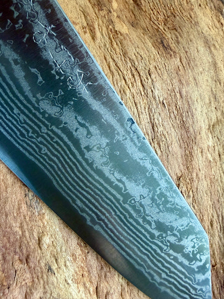 outlet Nickel Damascus Hand forged Ginsan Okeya Kiritsuke Santoku knife blank blade 165mm