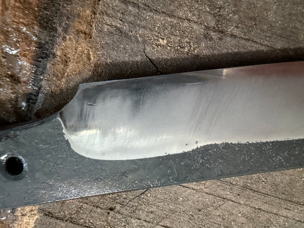 Outlet AAB Shokei blank blade Kurouchi white 2 steel Hanmaru full tang Knife 107mm