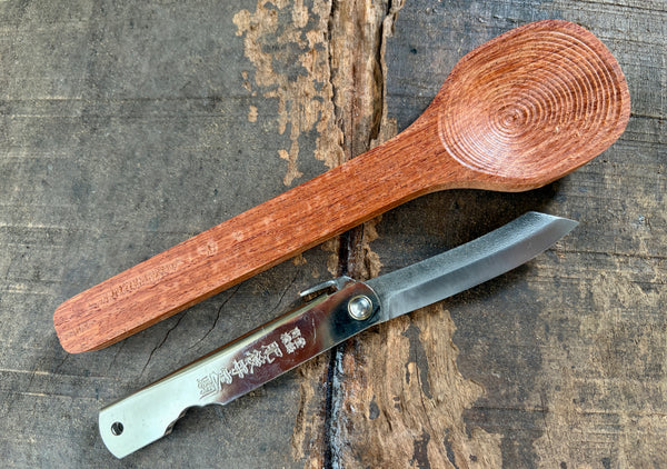 ibuki craft wood carving dinner spoon making kit with Japanese folding knife for beginners