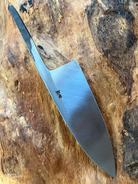 ibuki tanzo Sasaoka blankt blad smidd blå #2 stål Deba kniv 150mm