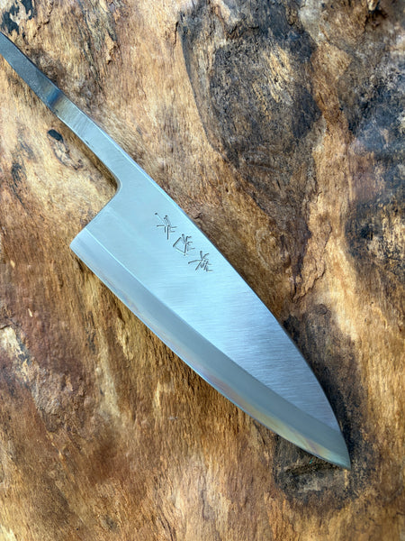 ibuki tanzo Sasaoka blankt blad smidd blå #2 stål Deba kniv 150mm