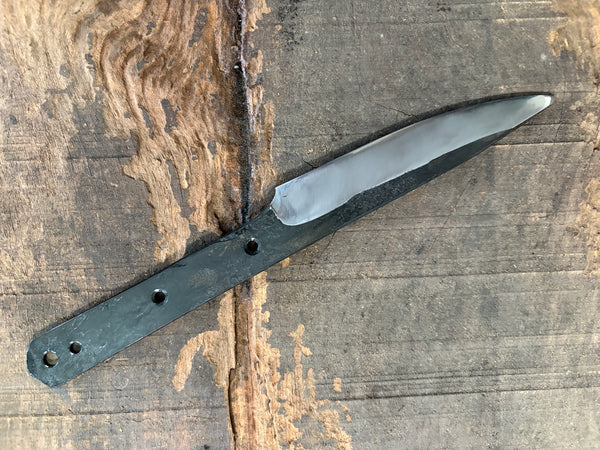 Outlet AAB Shokei blank blade Kurouchi white 2 steel Hanmaru full tang Knife 107mm