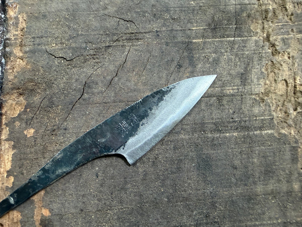 outlet ibuki tanzo small finger knife blank blade forged white #2 steel 60mm