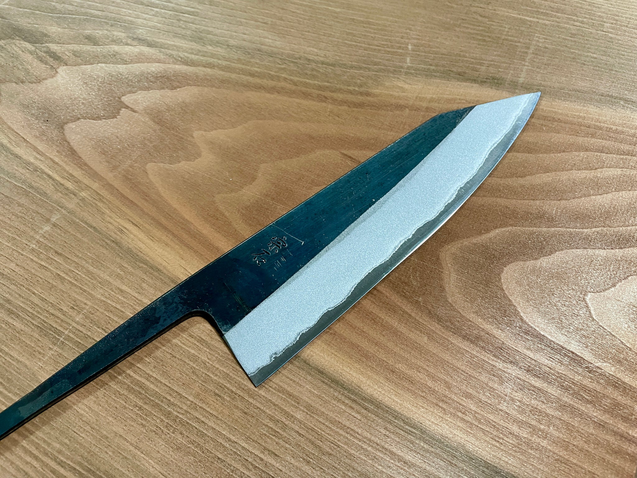 Kosuke Muneishi Hand forged blank blade Blue #2 steel Kurouchi Kiritsuke Santoku knife 150mm outlet B