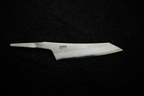 Kurotori Ginsan handgeschmiedetes Nashiji Kiritsuke Messer mit fester Klinge, Rohling 120 mm