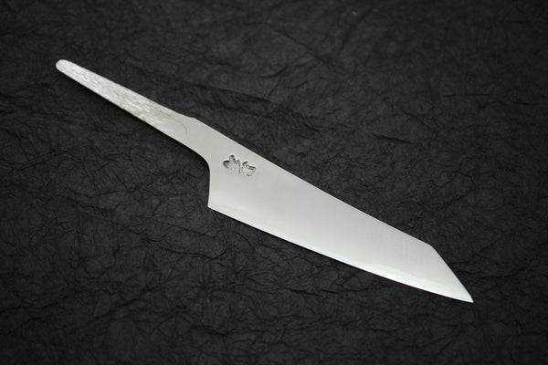 Kuroturi Ginsan mano forjada Kasumi Kiritsuke cuchillo de hoja fija en blanco 105mm