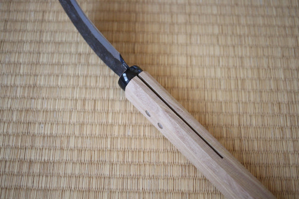 Yosuke Handgeschmiedetes Sichelgarten-Sensenmesser, leere Klinge, weißer #2-Stahl 260