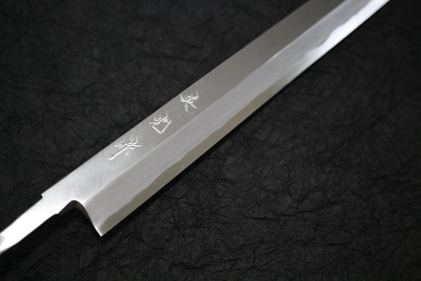 Ibuki Sasaoka hoja en blanco forjado a mano azul #2 de acero Sakimaru Takobiki sashimi cuchillo de un solo filo 270mm