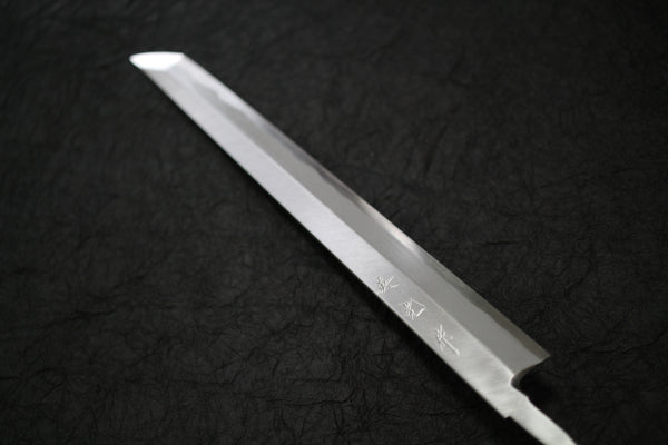 Ibuki Sasaoka hoja en blanco forjado a mano azul #2 de acero Sakimaru Takobiki sashimi cuchillo de un solo filo 270mm