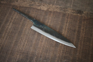 Ibuki tanzo blank blad smedet hvid #1 stål Tsukasa Kurouchi Petty kniv 120mm