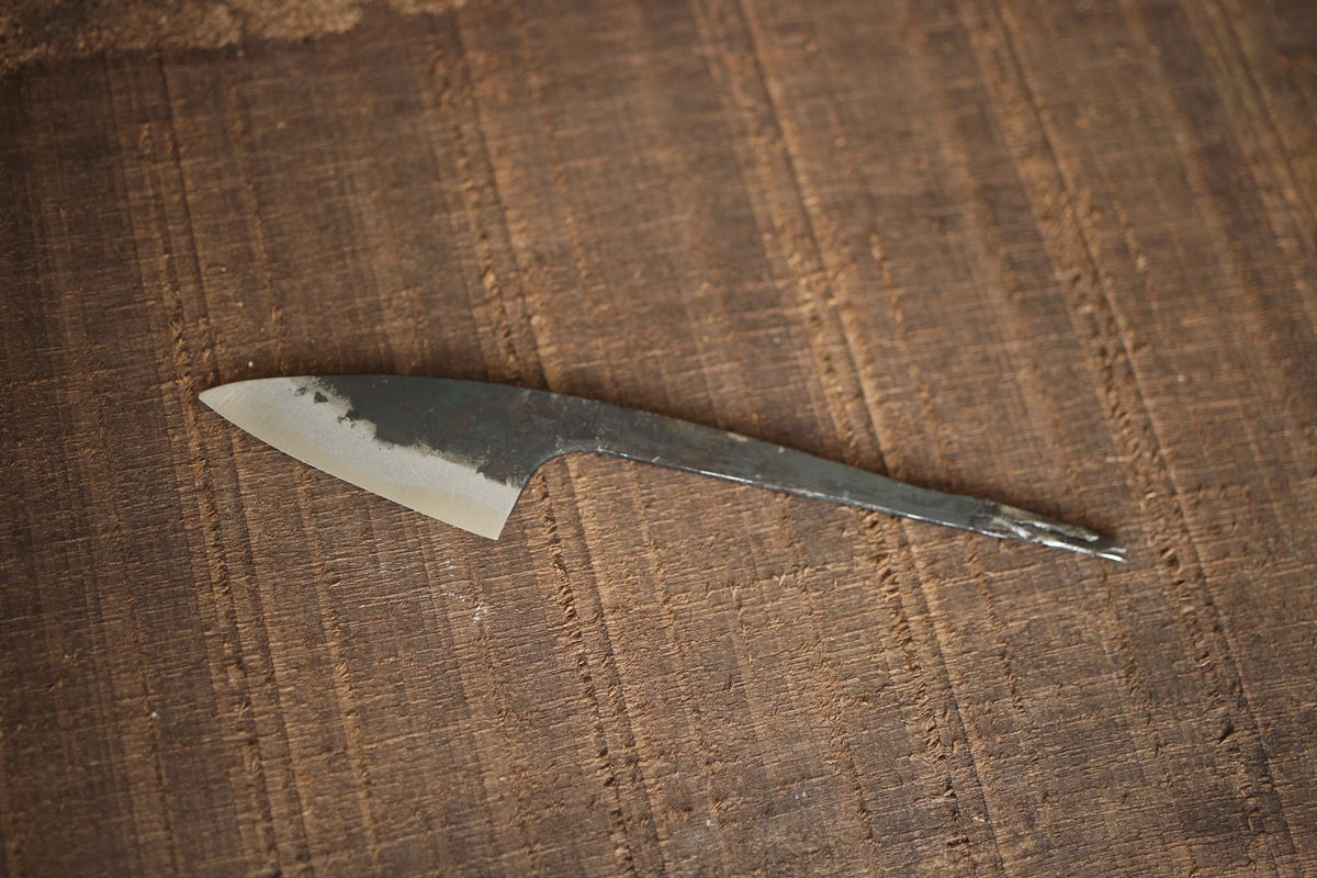 Small Blaid ibuki tanzo small finger knife blank blade forged white #2 steel 45mm ...