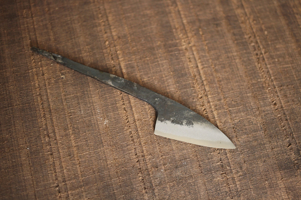 Small Blaid ibuki tanzo small finger knife blank blade forged white #2 steel 45mm ...