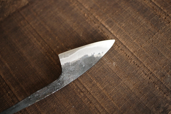 Ibuki Tanzo kleines Fingermesser, leere Klinge, geschmiedeter weißer #2-Stahl, 45 mm