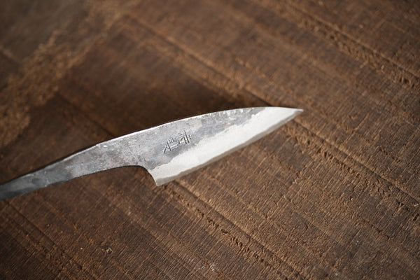 Ibuki tanzo lille finger kniv blank blad smedet hvid #2 stål 60mm