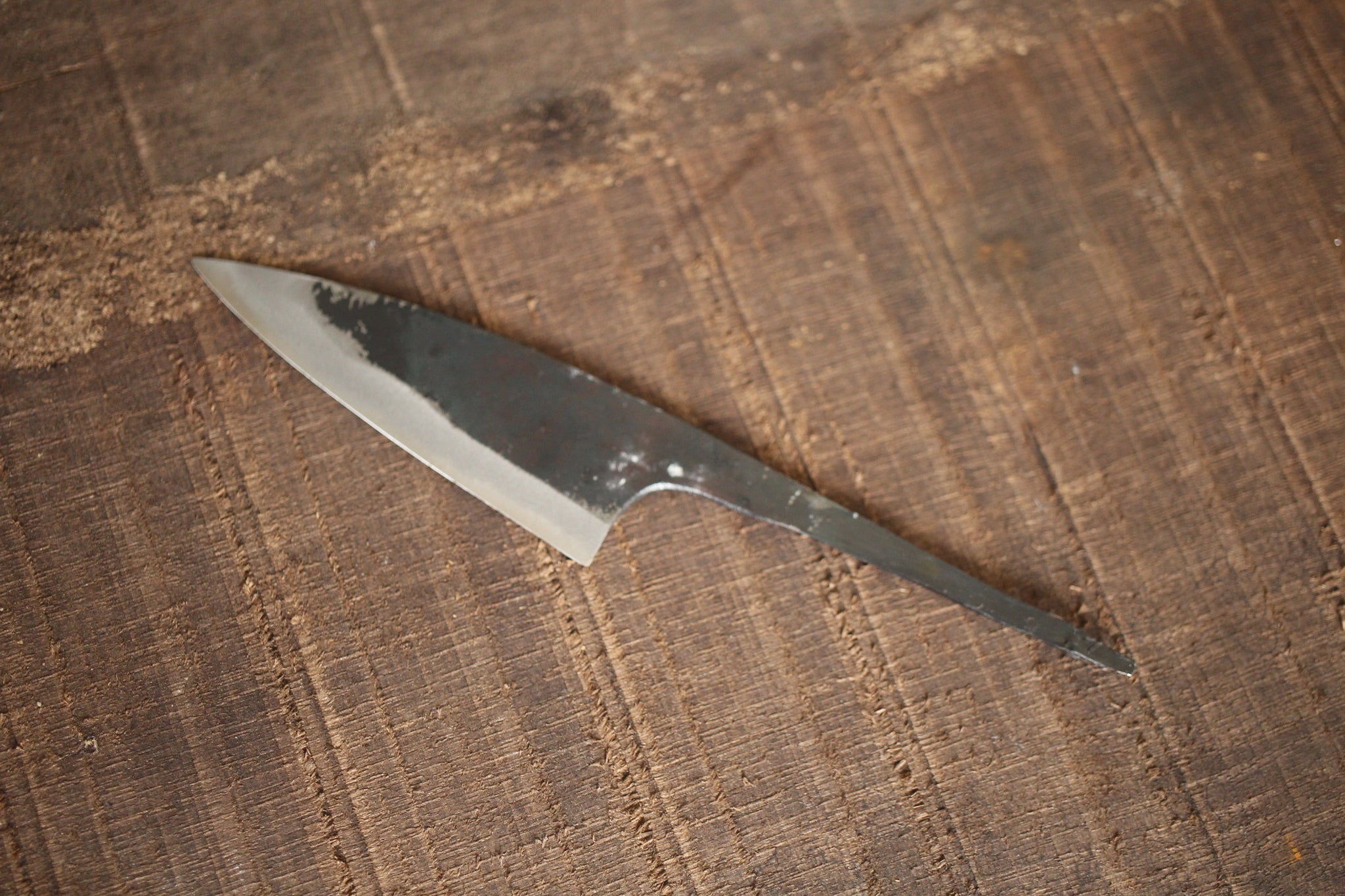 Small Blaid ibuki tanzo small finger knife blank blade forged white #2 steel 90mm ...