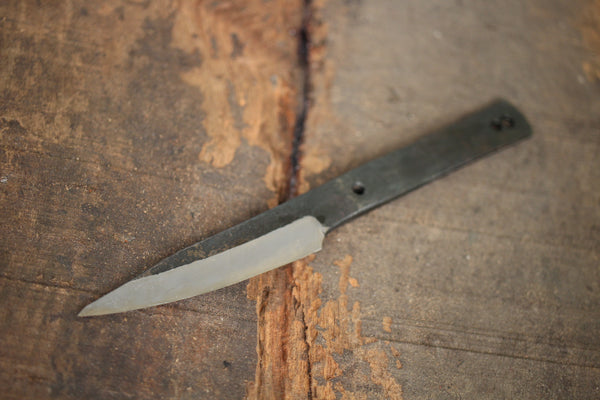 Shokei lame vierge Couteau personnalisé Fabrication Kurouchi blanc 2 acier plein couteau tang 78mm