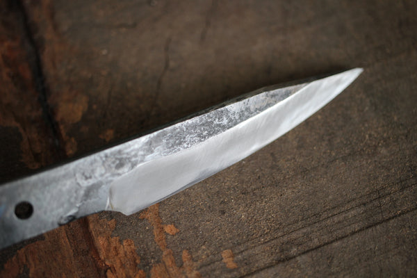 Shokei Blankoklinge Custom Messerherstellung Kurouchi weiß 2 Stahl Full Tang Messer 78mm