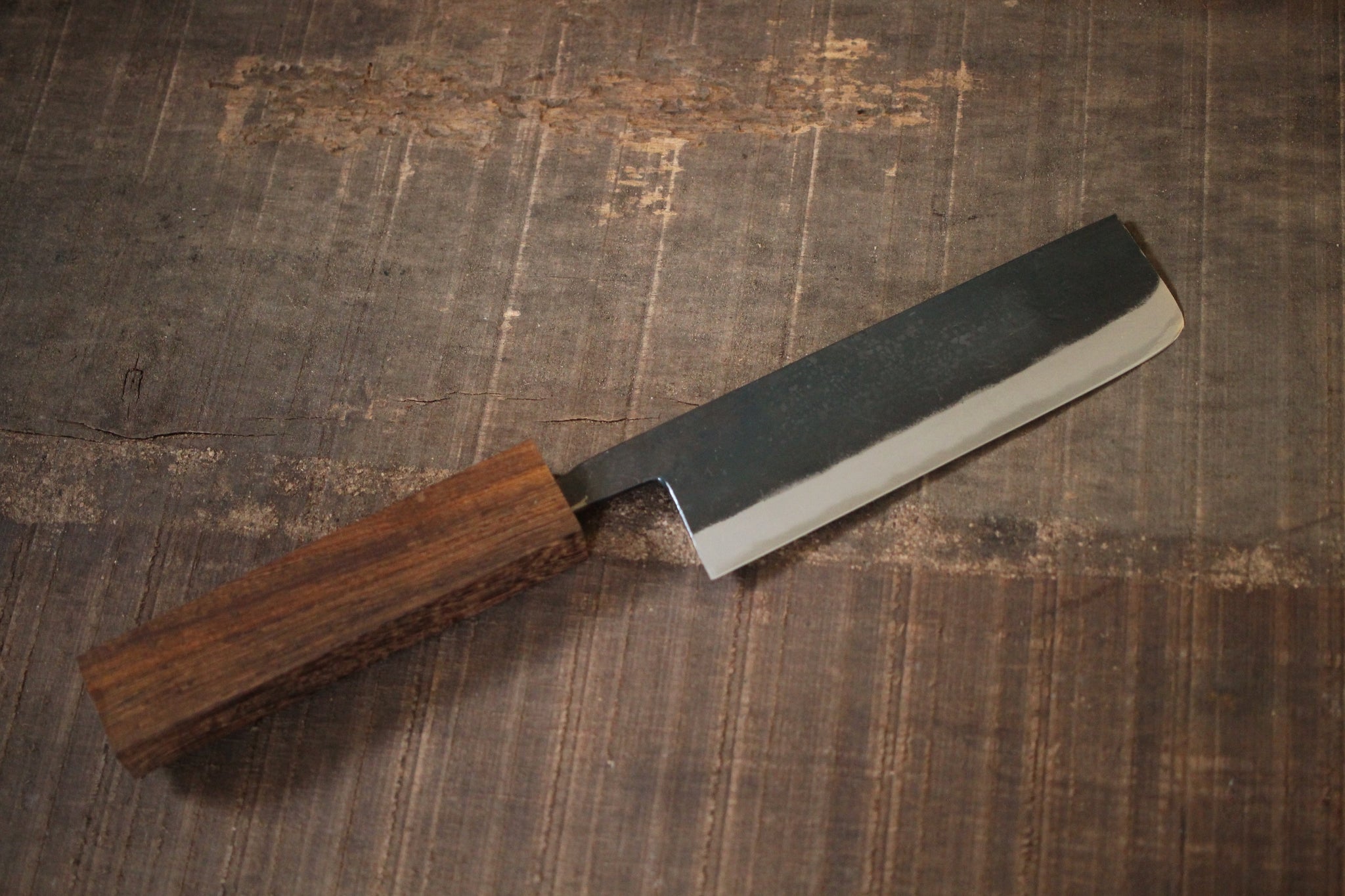 ibuki wa handle custom knife making kit for beginners Daisuke Nishida white #1 steel Nakiri 170mm T