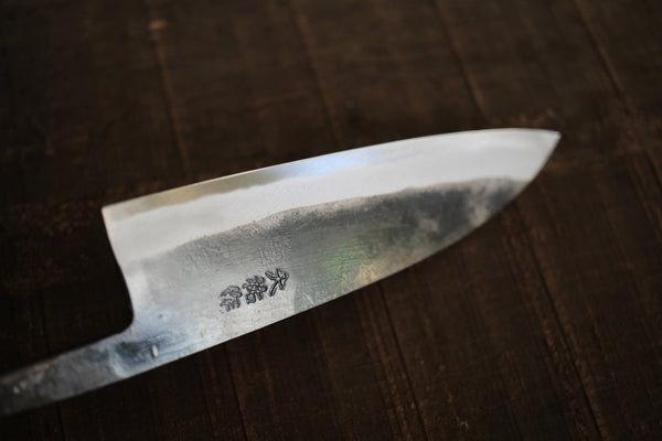 Daisuke Nishida hand forged white #1 steel blank blade Kurouchi Santoku 150mm
