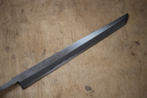 Sasaoka blank blade hand forged blue #2 steel Sakimaru Takobiki sashimi single edged knife 270mm outlet AA
