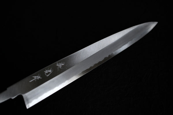 ibuki tanzo Sasaoka blank blade forged blue #2 steel Yanagiba Sashimi knife 240mm Kasumi Hamon