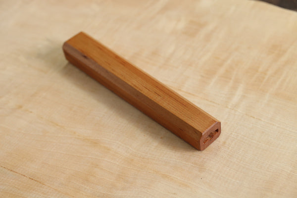 Japanisches Yama Sakura Achteck-Holzmesser, dünner Wa-Griff, blank 142 mm