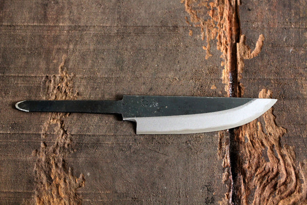 Kosuke Muneishi Couteau de chasse forgé à la main Lame à blanc fixe Bleu #2 acier 110mm