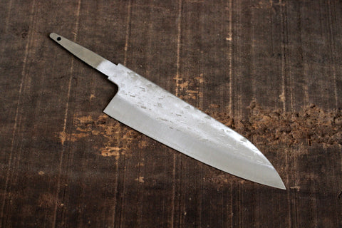 Ibuki hammered VG-10 hoja en blanco Santoku Custom knife Making 165mm push tang