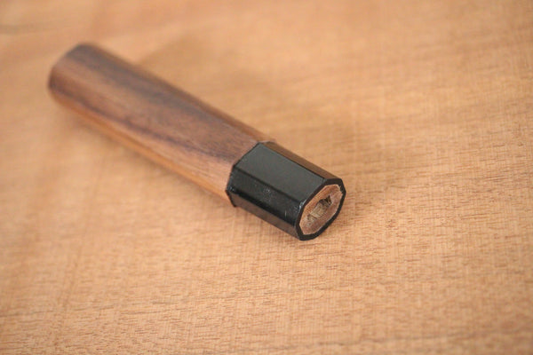 Japanese walnut wooden wa handle blank octagon 131mm